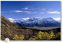 Vulcan mountains and Slims River valley, Kluane NP