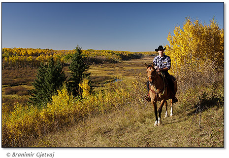 horseback riding in Prince Albert National Park, Saskatchewan