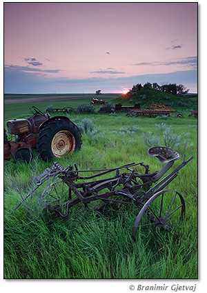 Image of abandoned farm machinery, Great Sand Hills