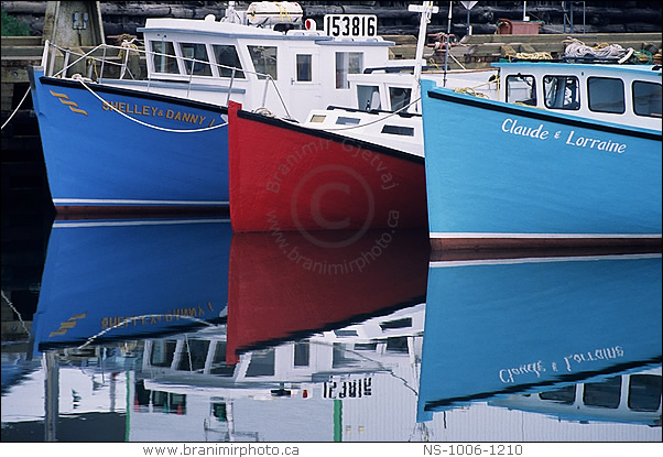 Fishing boats in Cheticamp harbour, Cape Breton Island