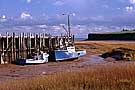 Fishing boats at low tide, , Minas Basin, Bay of Fundy