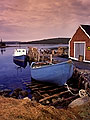 Fishing boats and lobster traps, Shad Bay, Nova Scotia