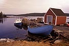 Fishing boats and lobster traps, Shad Bay, Nova Scotia