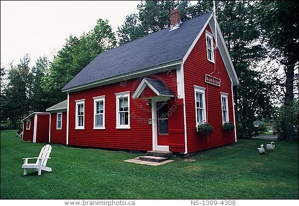 Red school building, Lunenburg, Nova Scotia