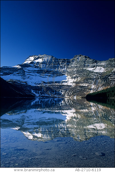 reflections on Cameron Lake, Waterton Lakes National Park