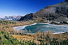 autumn scenic, Rowe Lake, Waterton Lakes National Park