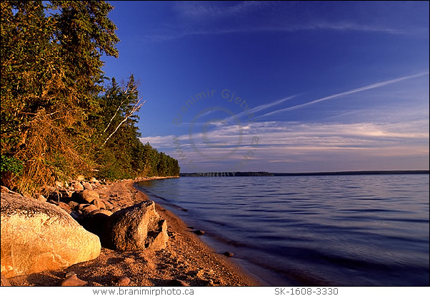Waskesiu Lake at sunset, Prince Albert National Park