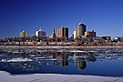 Saskatoon skyline in winter