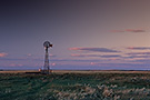 Windmill at sunset, Great Sand Hills, Saskatchewan