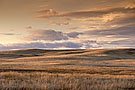 Prairie hills at sunset, Grat Sand Hills, Saskatchewan