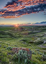 Sunset at 70-Mile Butte,  Grasslands National Park