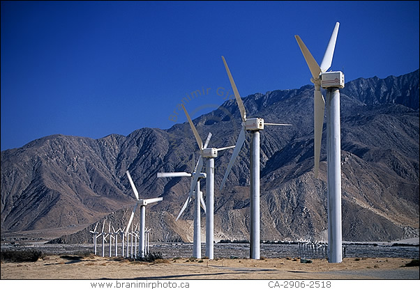 Wind turbines, Palm Springs, California